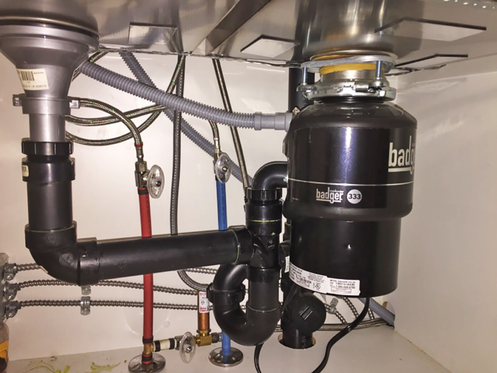 garbage disposal installation