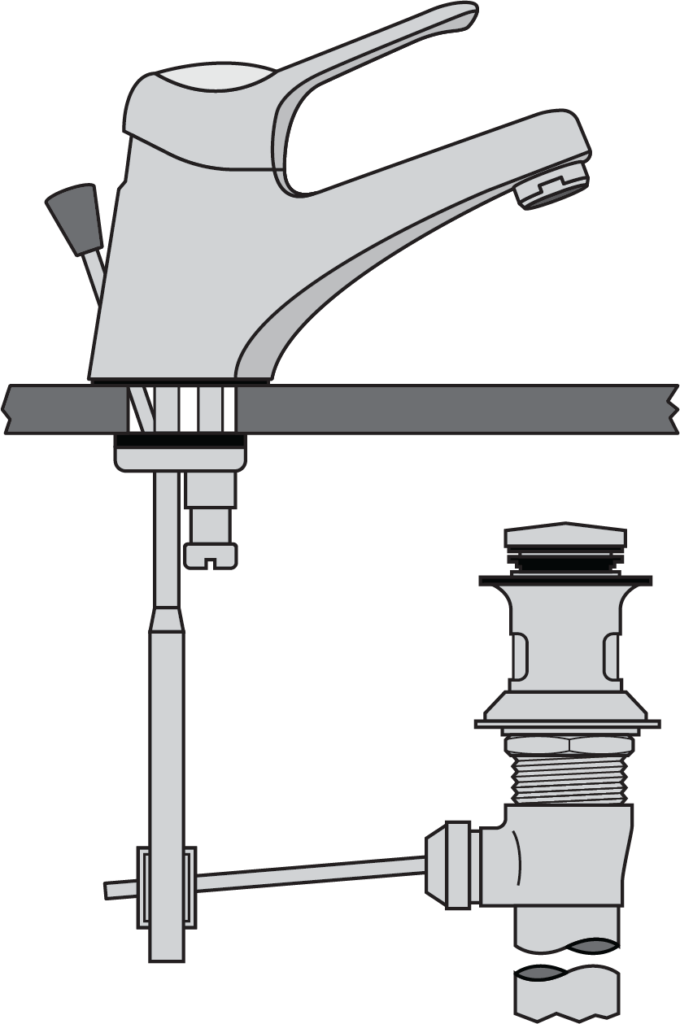 faucet and pop-up assembly