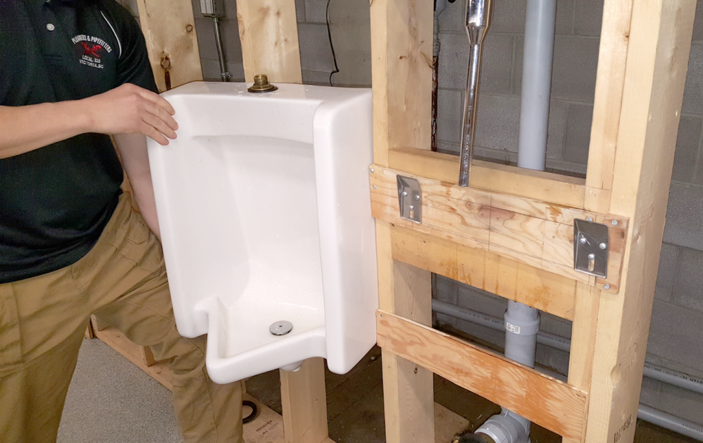supports for wall hung urinal