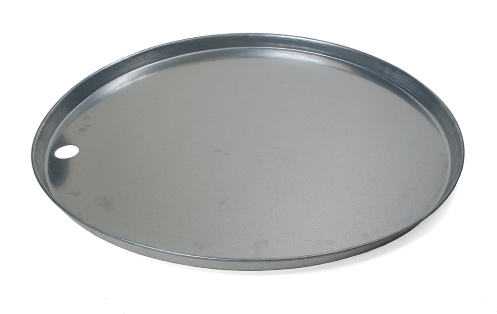 storage tank drain pan with side outlet